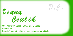 diana csulik business card